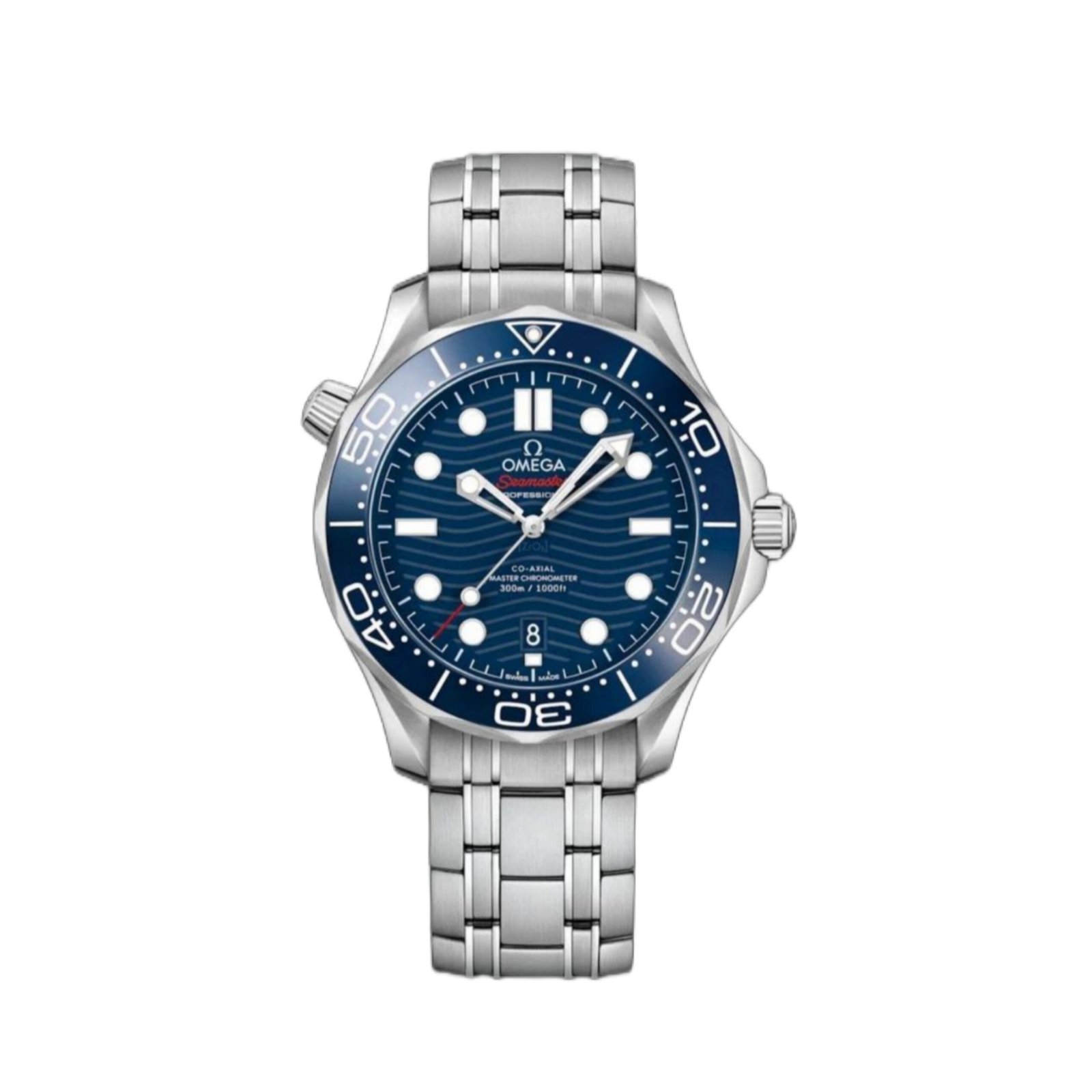 Omega Seamaster Co-Axial Master Chronometer Stainless Steel Blue Dial Automatic Mens Watch