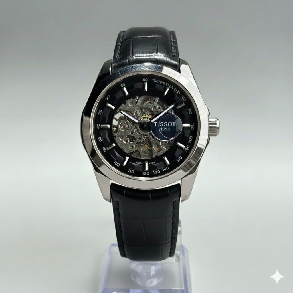 TISSOT 1853 AUTOMATIC PRIMIUM QUILTY LEATHER WATCH