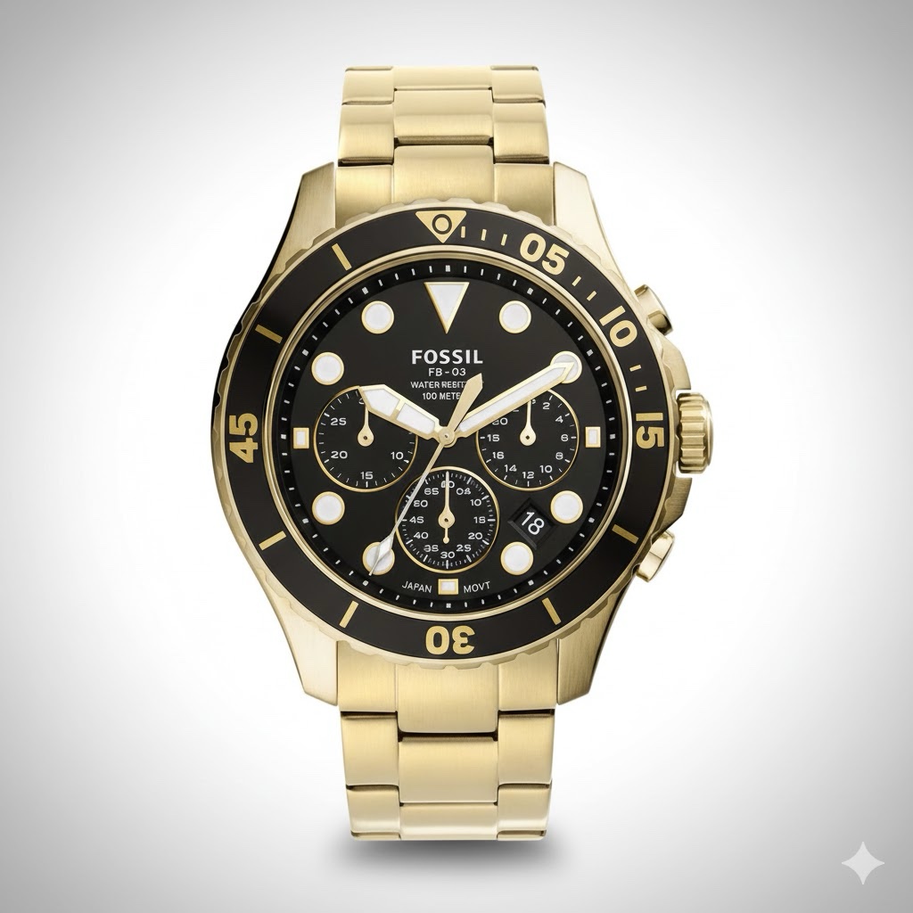 Fossil Fb 03 Gold Metal Watch