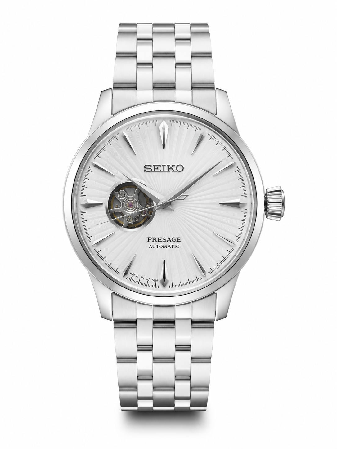 Seiko presage open heart (silver white)
