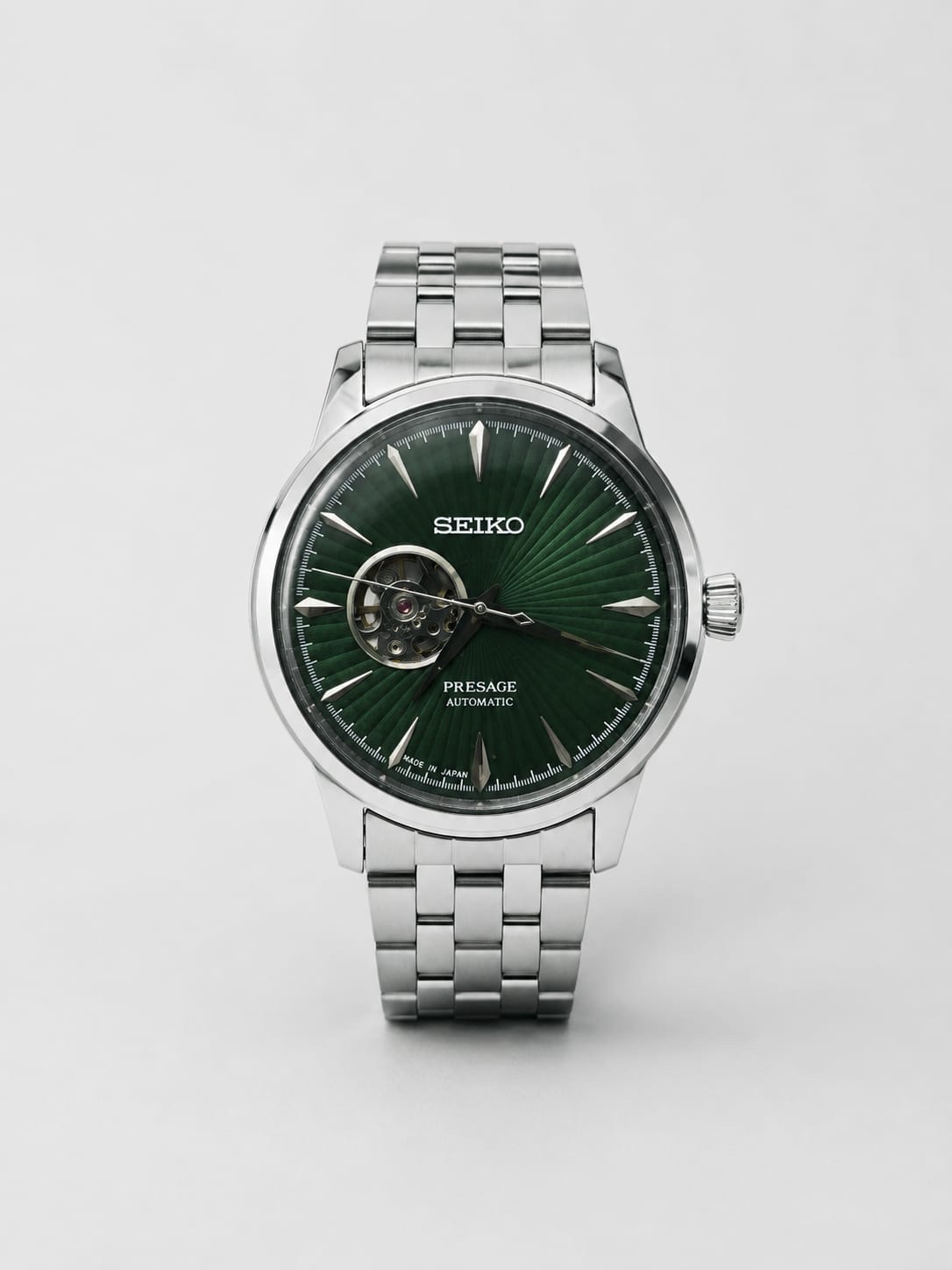 Seiko presage open heart (silver green)