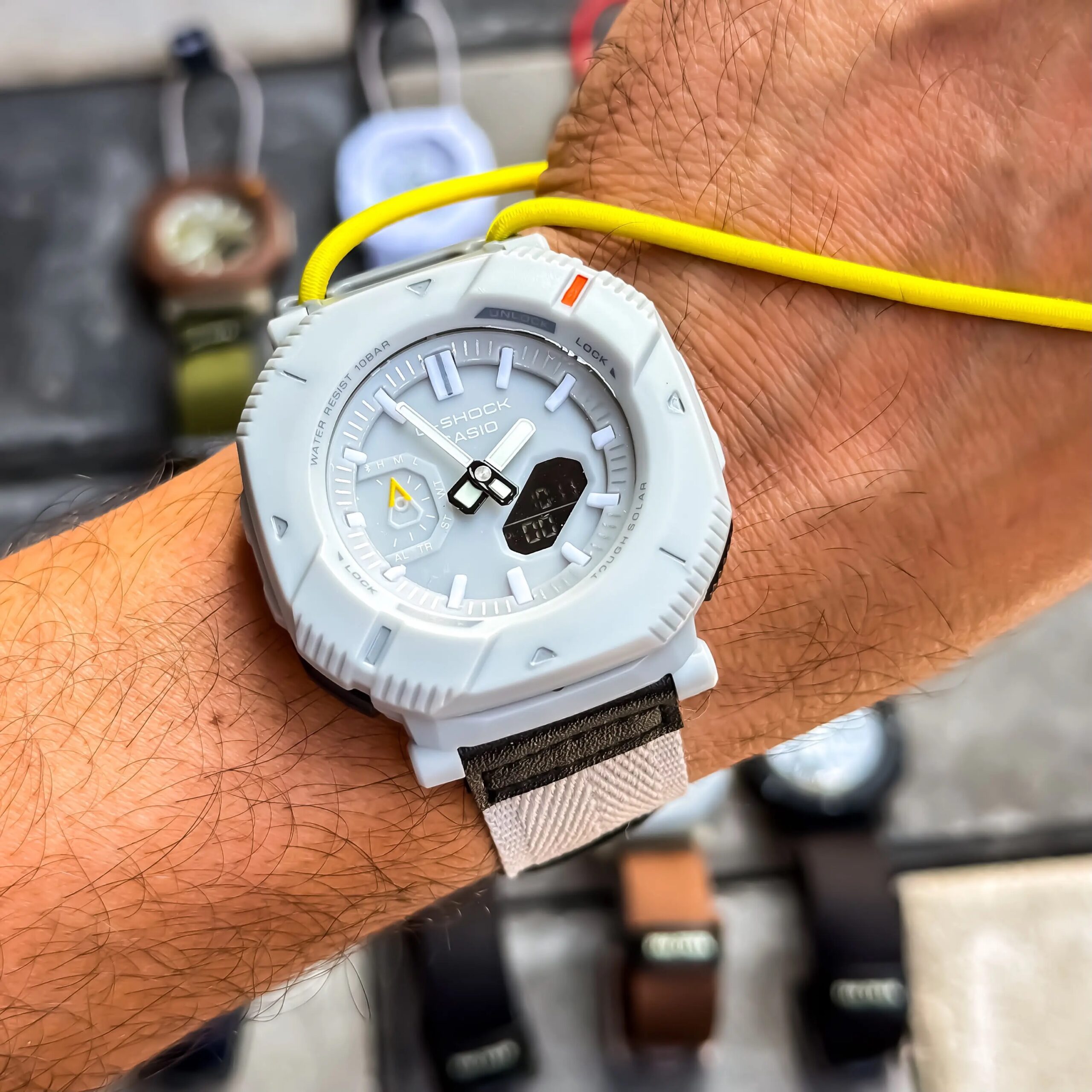 Casio protrek white yellow